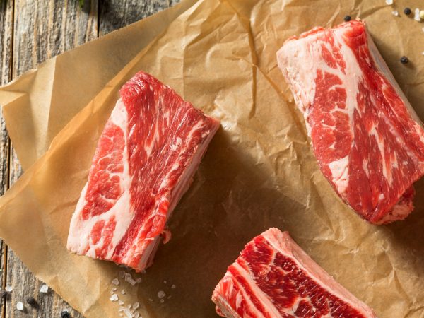Organic Grass Fed Short Ribs.