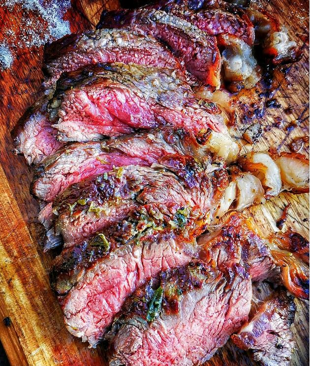 100% Organic Grass Fed Sirloin Steaks.