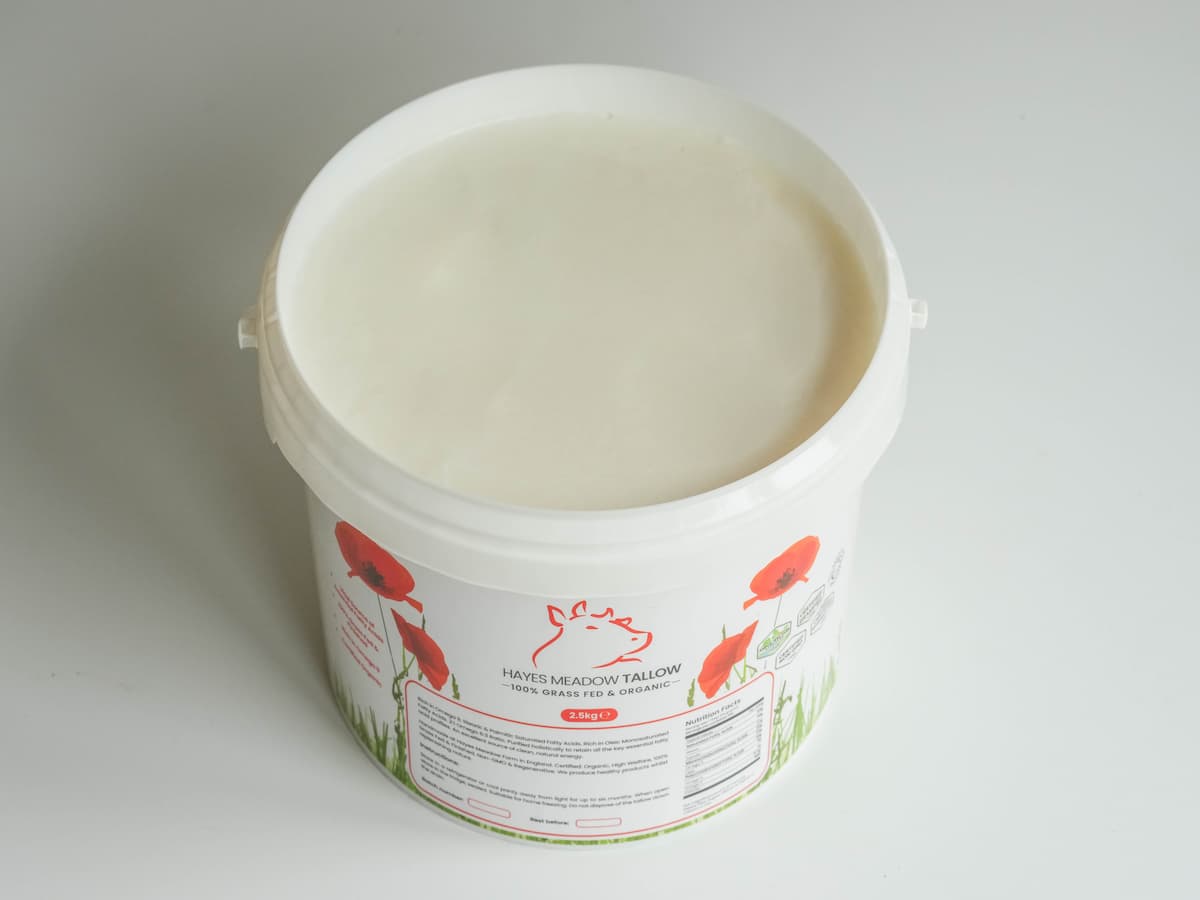 100% Organic Grass Fed & Finished Tallow.
