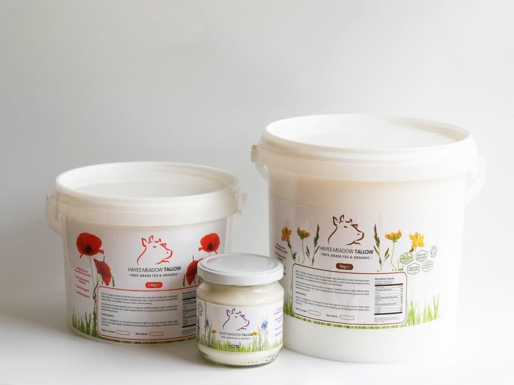 Hayes Meadow Organic Grass Fed Beef Tallow.
