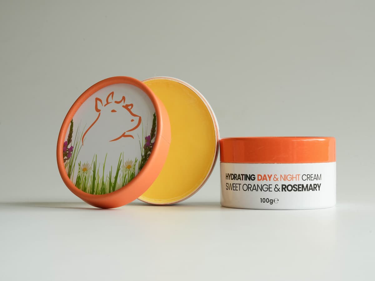 Gentle tallow skincare balm with organic ingredients for nourishing skin.