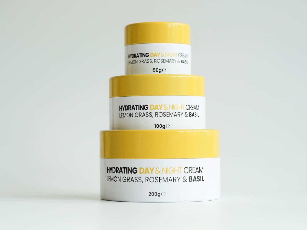 Organic Lemon Grass Rosemary and Basil Tallow and Rosehip Skincreams.