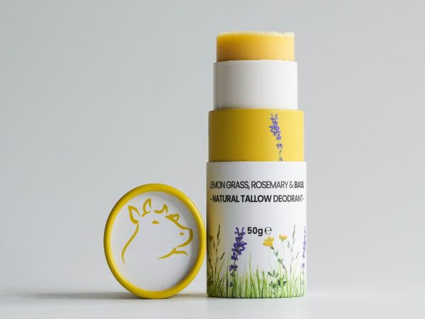 Lemon Grass Rosemary & Basil Tallow Underarm Balm.