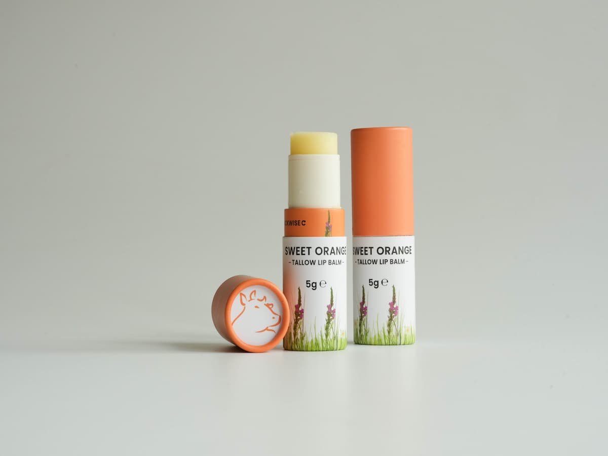 Tallow Lip Balm Sweet Orange.