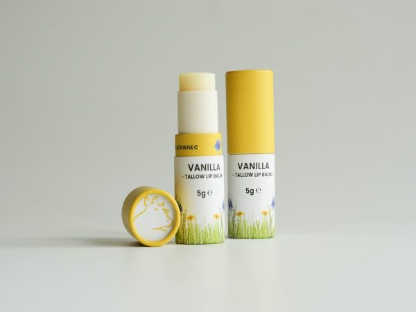 All-Natural Vanilla Tallow & Beeswax Lip Balm.