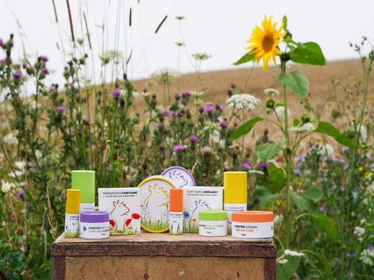 “Hayes Meadow odour-free tallow skincare – regenerative, natural, and non-comedogenic