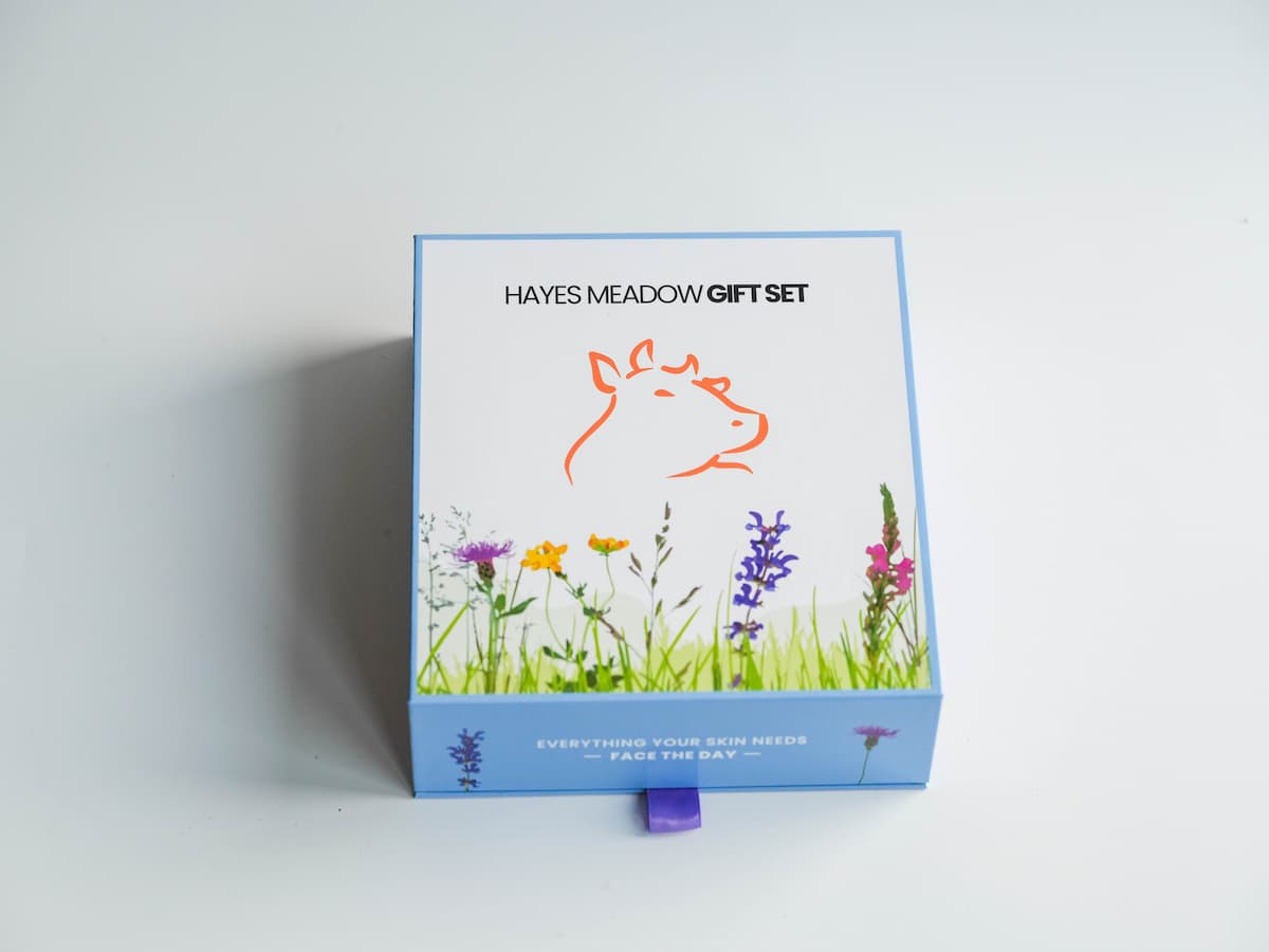 Tallow skincare organic gift set from Hayes Meadow with natural ingredients.