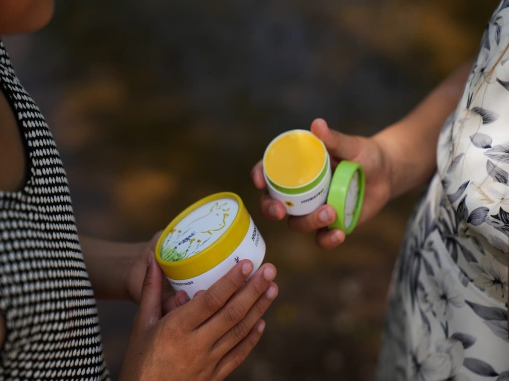 Tallow skincare products in eco-friendly containers, natural and organic ingredients.