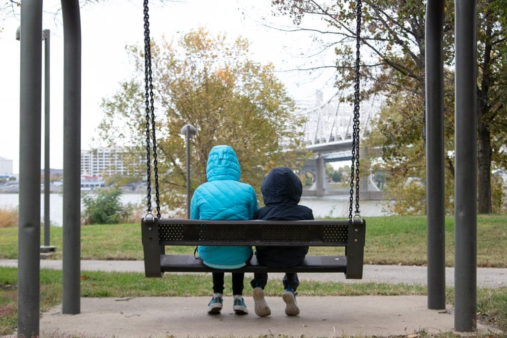 A Spectacular Fall Getaway | Elephants + Pumpkins Swinging at Waterfront Park- Fall Getaway