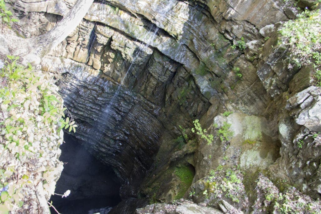 Hiking Stephens Gap Cave in Alabama – Ultimate Guide View from above Stephens Gap Cave