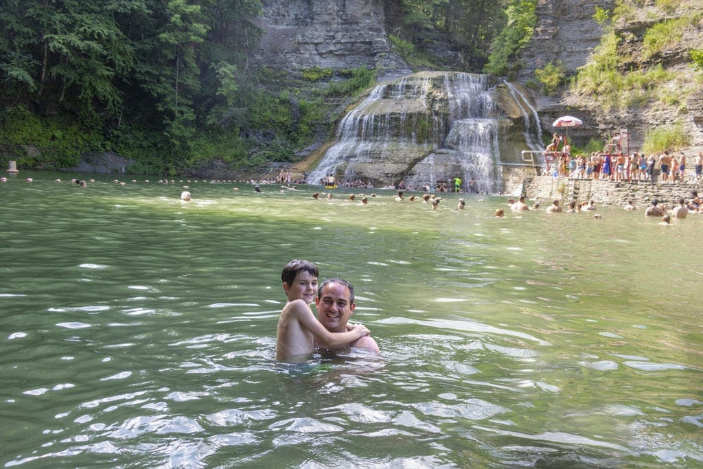 50+ Waterfalls in New York in 3 Days One of the best waterfalls in New York. Enfield Falls swimming hole at Robert H. Treman State Park was amazing.