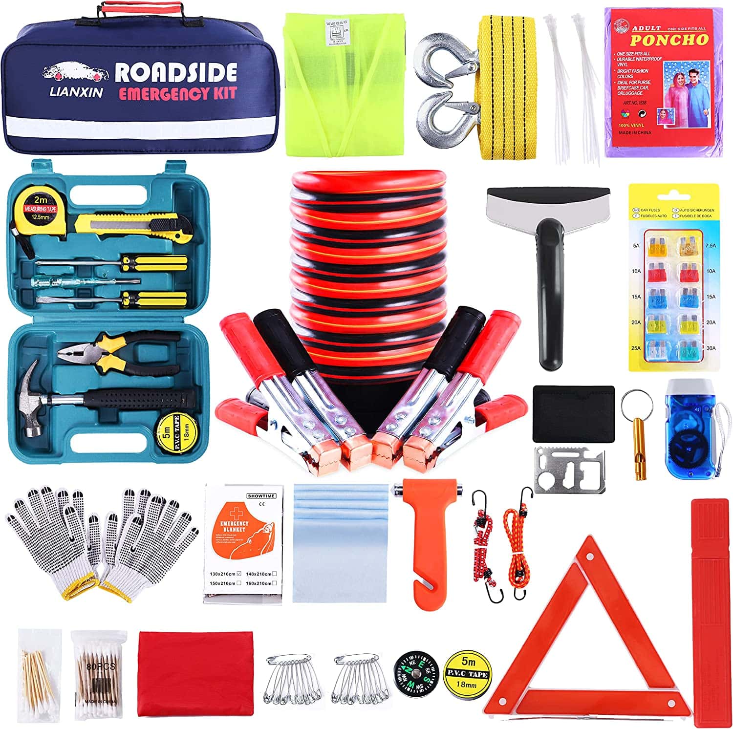 Awesome Gifts For Road Trippers (They’re Practical Too) Items in a roadside emergency kit (tools, jumper cables, gloves, reflectors...)