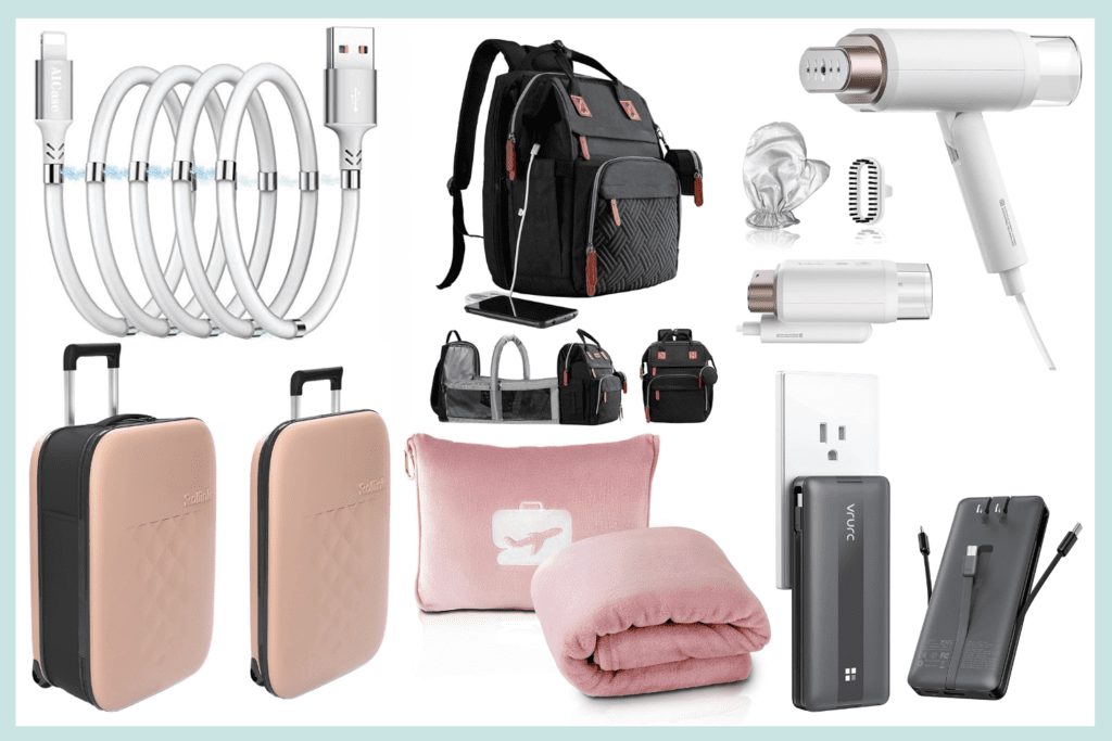 Amazon Travel Essentials: Must-Have Items for a Stress-Free Trip A collage of the best Amazon travel essentials.