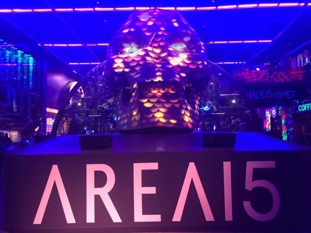 Meow Wolf’s Omega Mart Las Vegas | Ultimate Guide Giant skull when you enter area15 to get into Omega Mart.