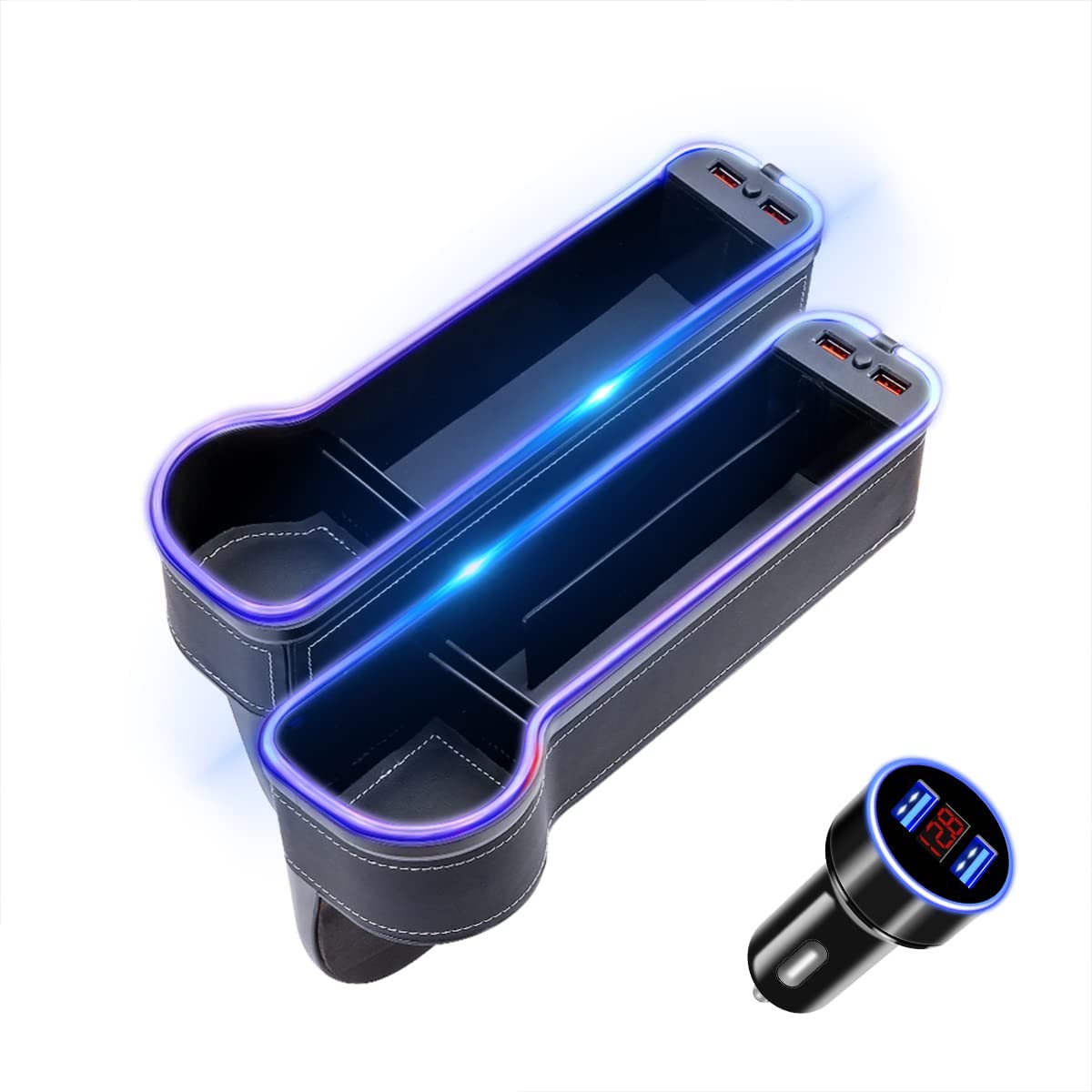 Amazon Travel Essentials: Must-Have Items for a Stress-Free Trip Small organizers that fit between the counsel in your car and the driver or passenger seat. It included a cup holder and charger.