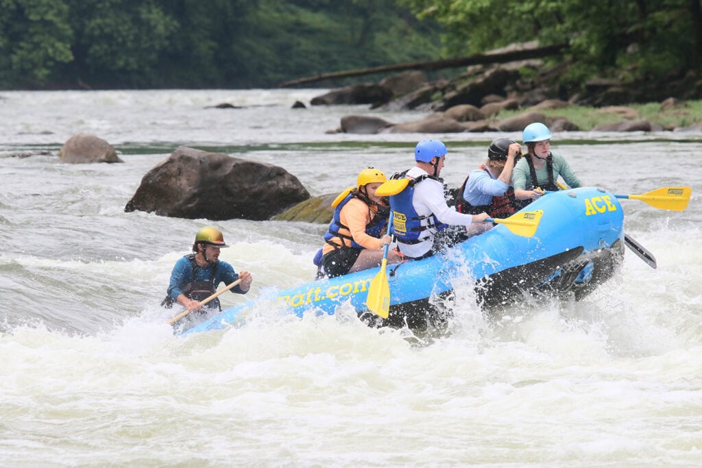 New River Gorge Whitewater Rafting With Ace Adventure Exciting whitewater rafting experience on the New River in West Virginia with family
