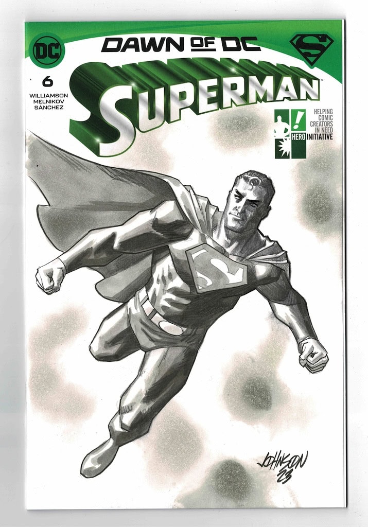 The Superman 100 Project featuring original Superman sketch cover by Dave Johnson