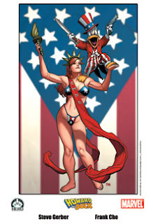 Vibrant superhero tribute featuring female and male characters with patriotic themes, dynamic and engaging artwork.