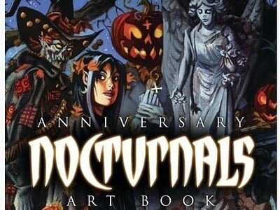 Spooky Halloween-themed artwork featuring characters from the Nightmares art book for Halloween celebrations.