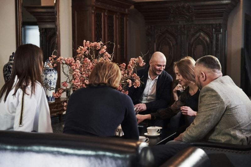 group of people discussing wills