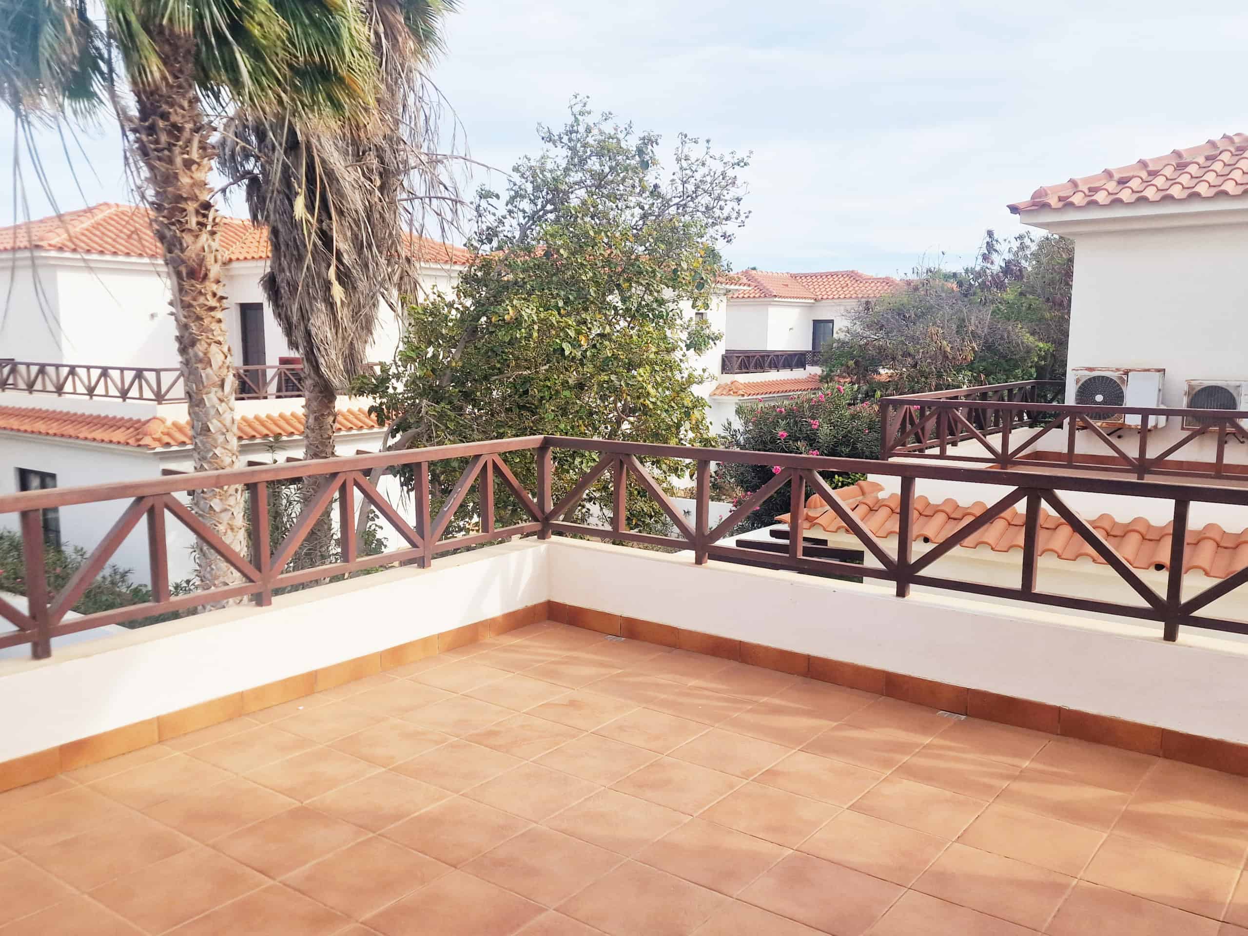 Rear Balcony. Detached Corner Plot 3 Bedroom Villa: Melia Tortuga, Sal, Cabo Verde. casa Verde Homes LDA