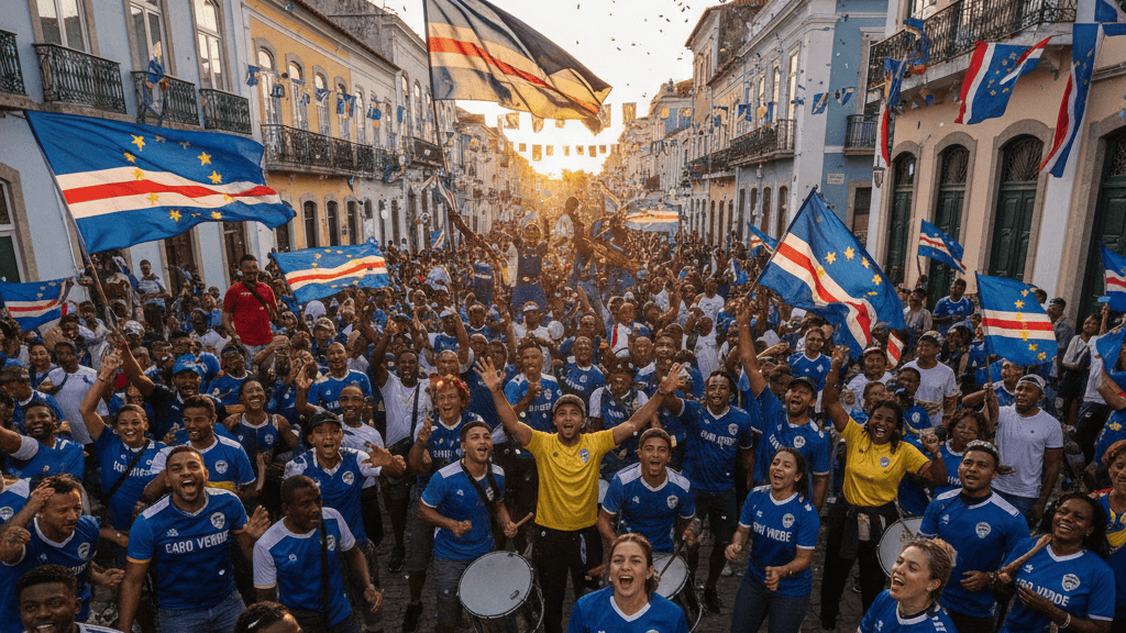 Cabo Verde celebrates qualifying for the World Cup 2026