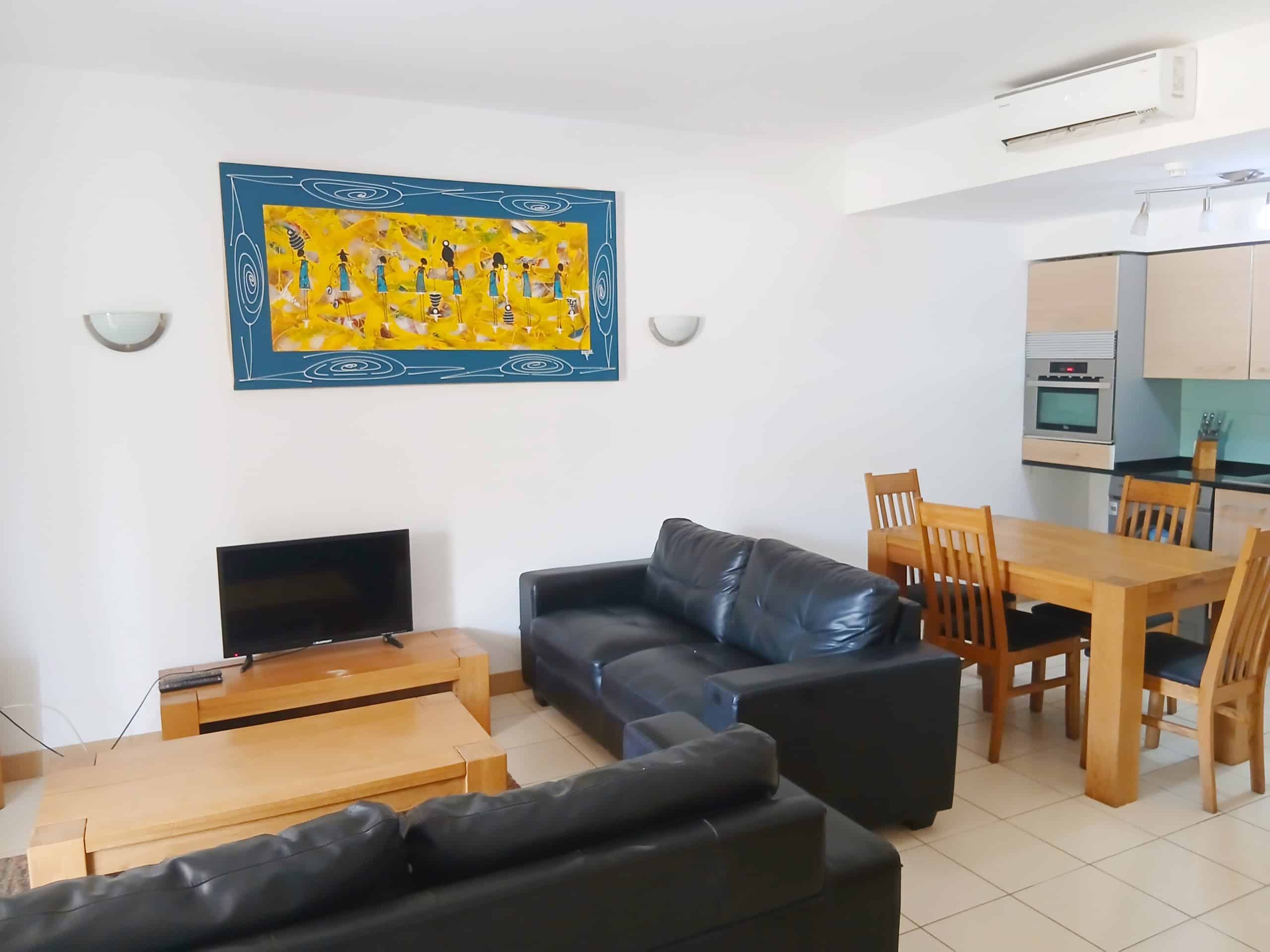 Living Area: Poolside Vila Verde 1-Bed Apartment for Sale