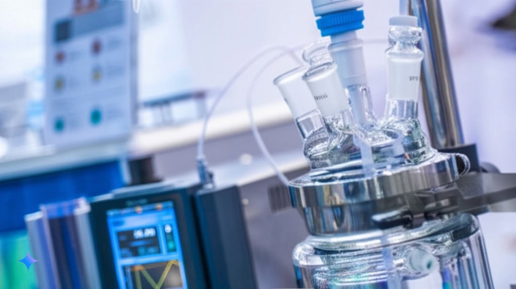 Customised HWS glass reactor built for a specific laboratory process