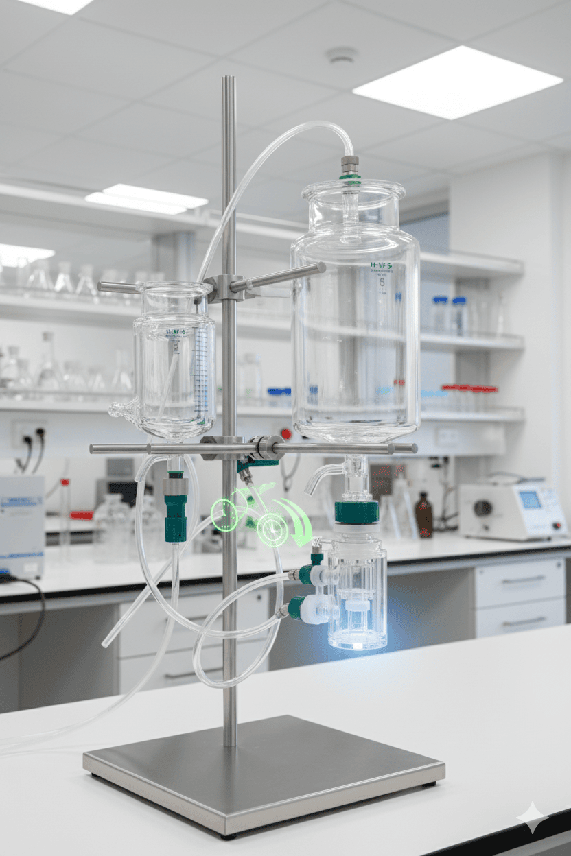 Quick-change glass reactor accessories that shorten vessel changeover time