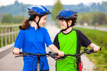 Kids riding Bicycles
