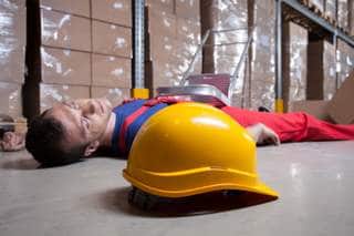 Accident in a warehouse