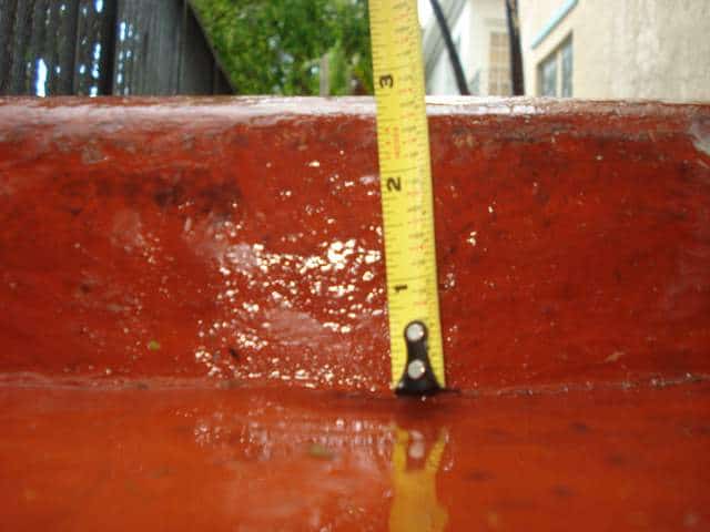 Measure the height of a dangerous curb