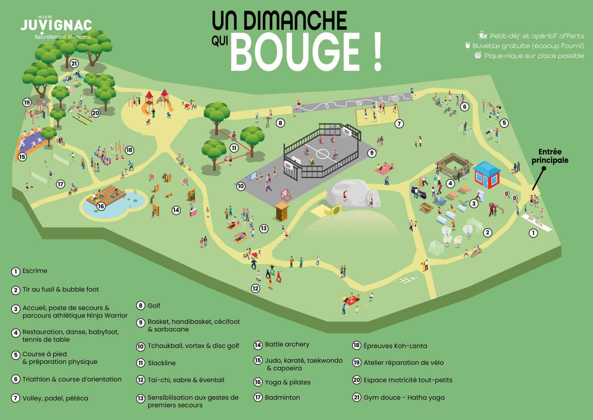 plan de la fête du sport de Juvignac