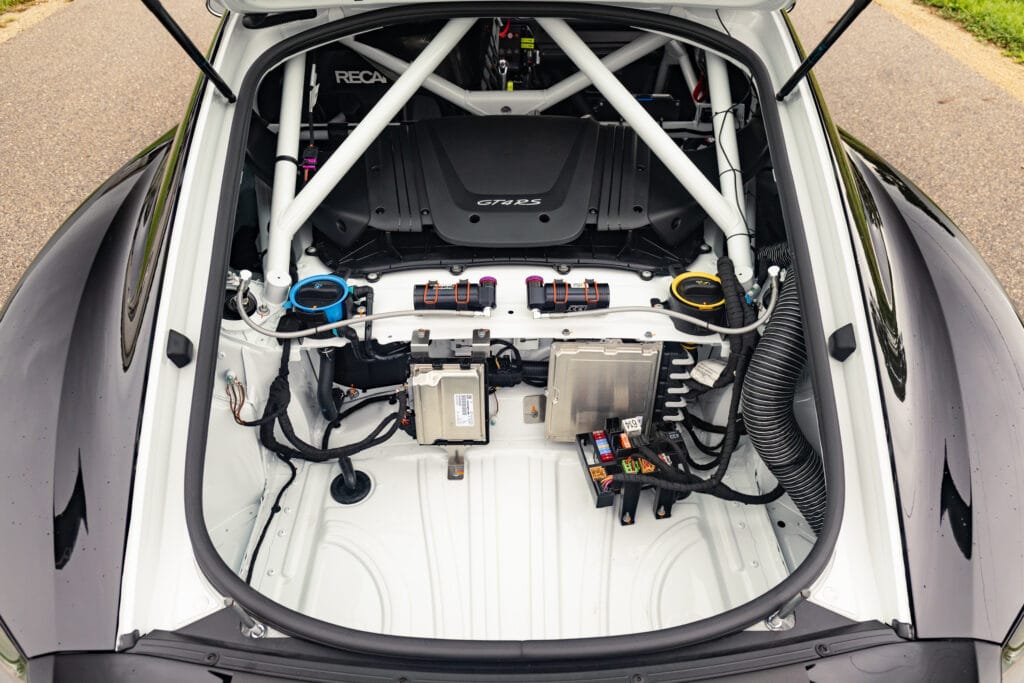 Interior view of the Kellymoss 2025 GT4 Clubsport RS race car.