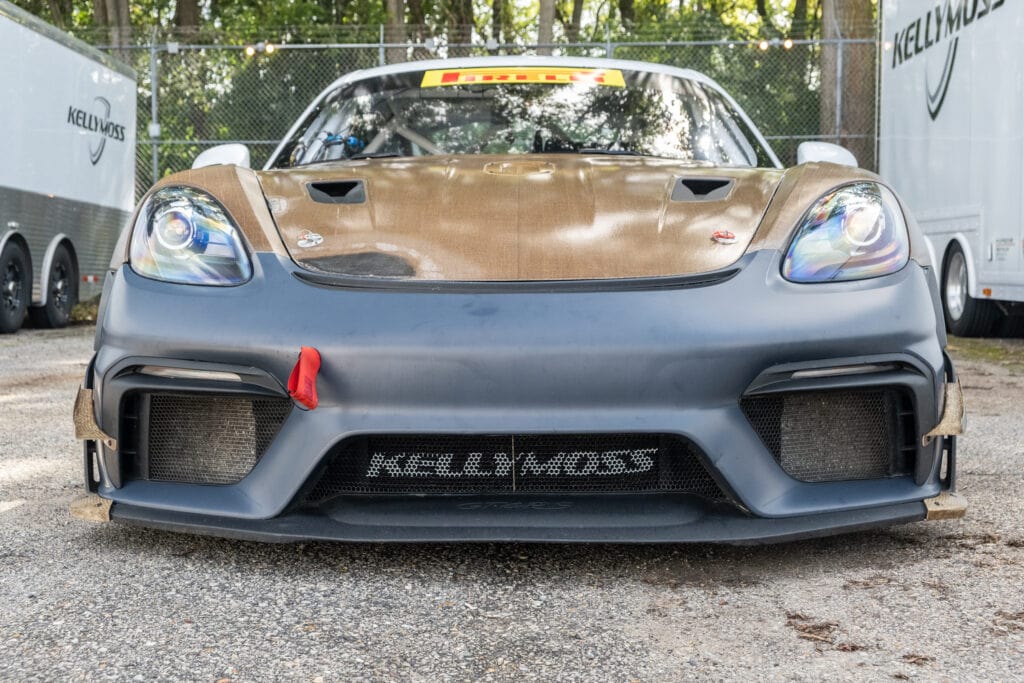 2023 Kellymoss GT4 Clubsport RS race car front view.