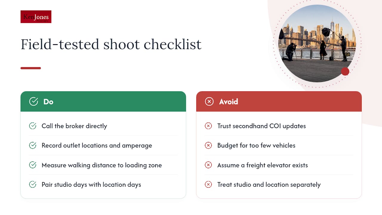 Ken Jones's Field-Tested Lessons From NYC Shoots — overview diagram