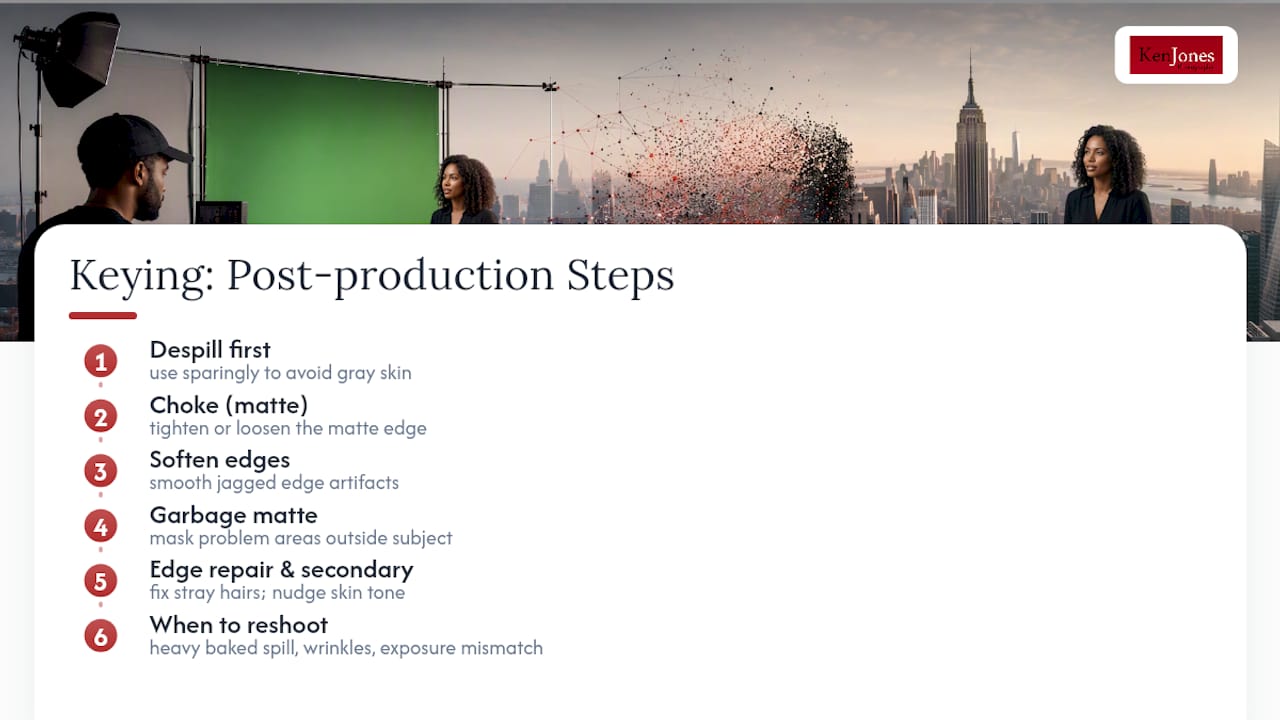 Post-Production Basics: Keying Tools and Quick Fixes — overview diagram