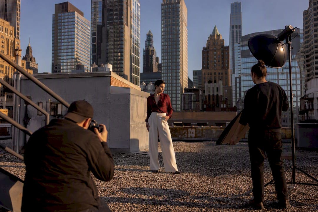 Fashion production on Manhattan rooftop