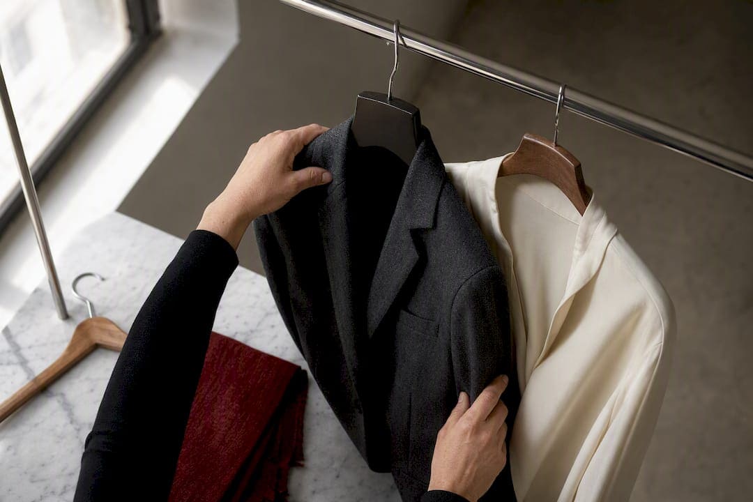 Professional garments prepared for headshots