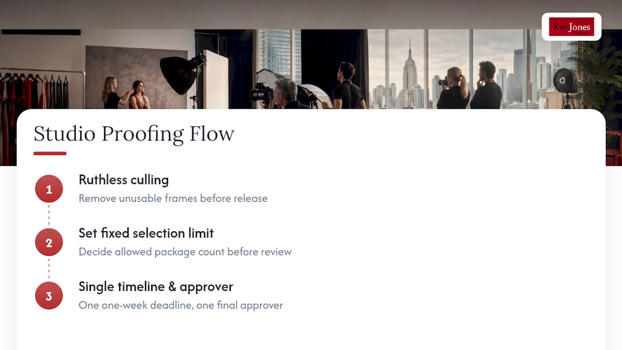 Three rules in a photo proofing workflow