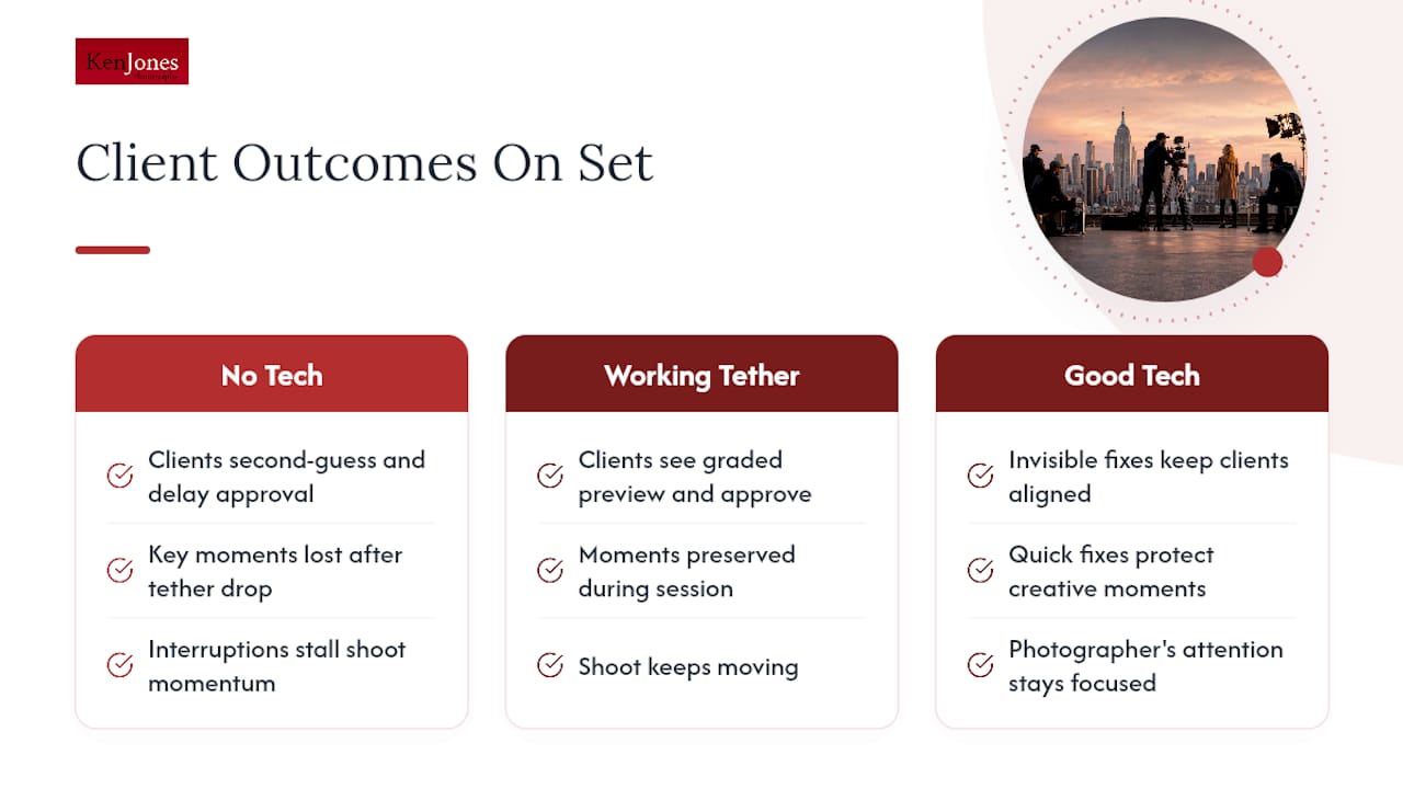 How a Digital Tech Improves Client Outcomes on Set — overview diagram