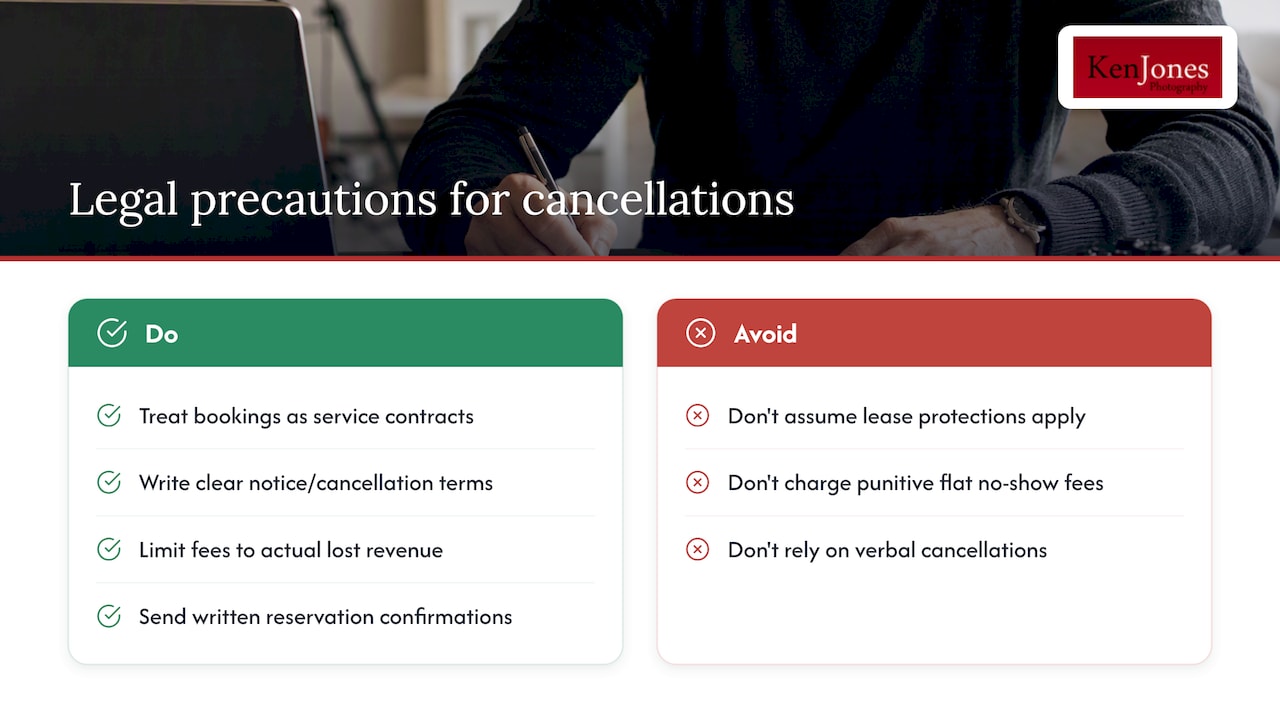 Legal considerations and tenant rights in cancellation terms — overview diagram