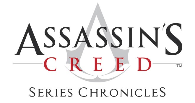 Logo of Assassin's Creed Series Chronicles with stylised text and emblem.