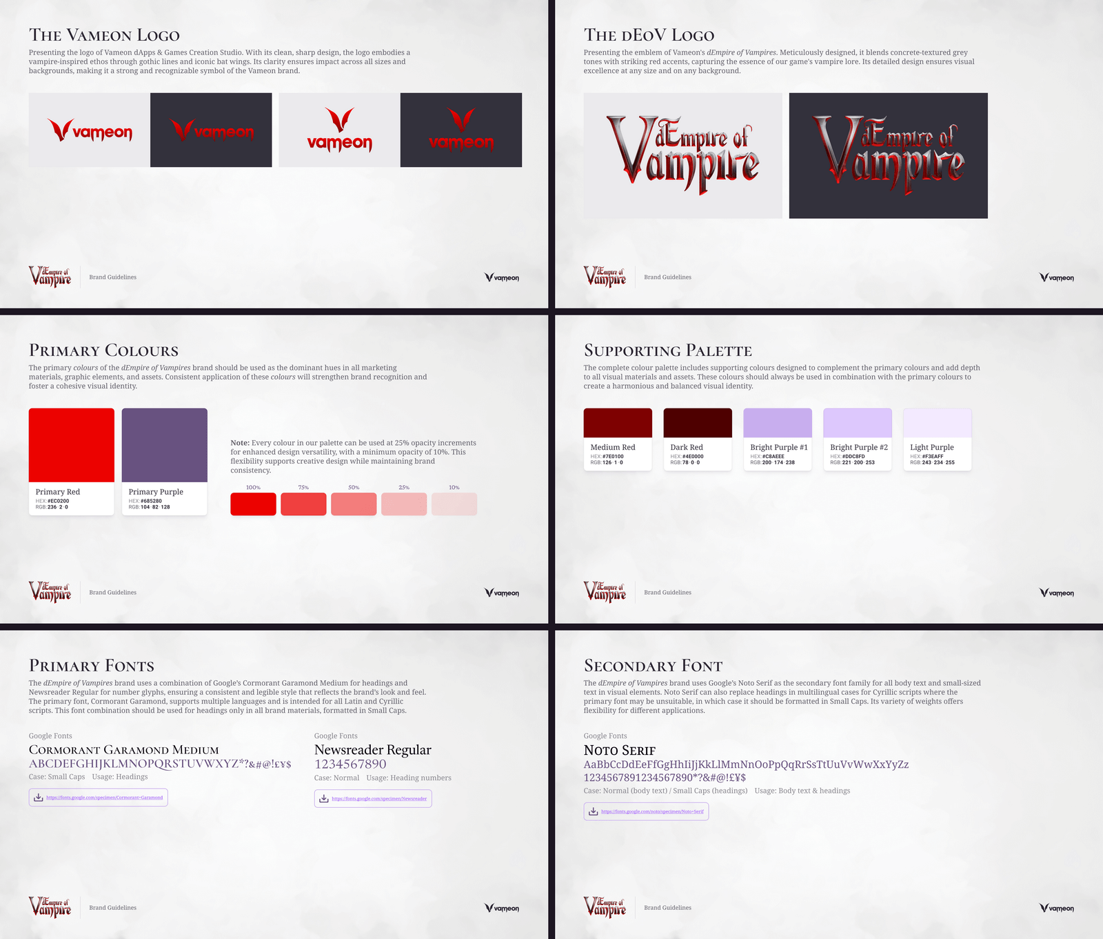 A group of logo designs and branding elements for 