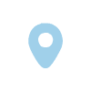Light blue map pin icon centered on a black background.