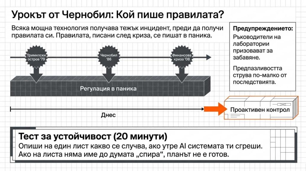 Урокът от Чернобил: правилата ги пишем ние или инцидентът