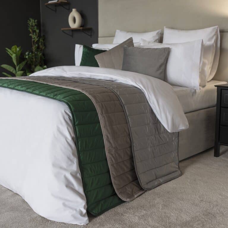 "Verona" faux suede luxury bed runner & throwover