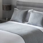 Crompton Quilted Bed Runner Grey