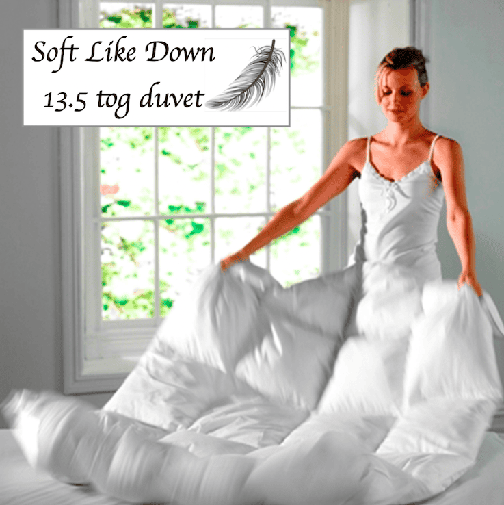 Soft Like Down 13.5 tog Duvet & Pair of Pillows