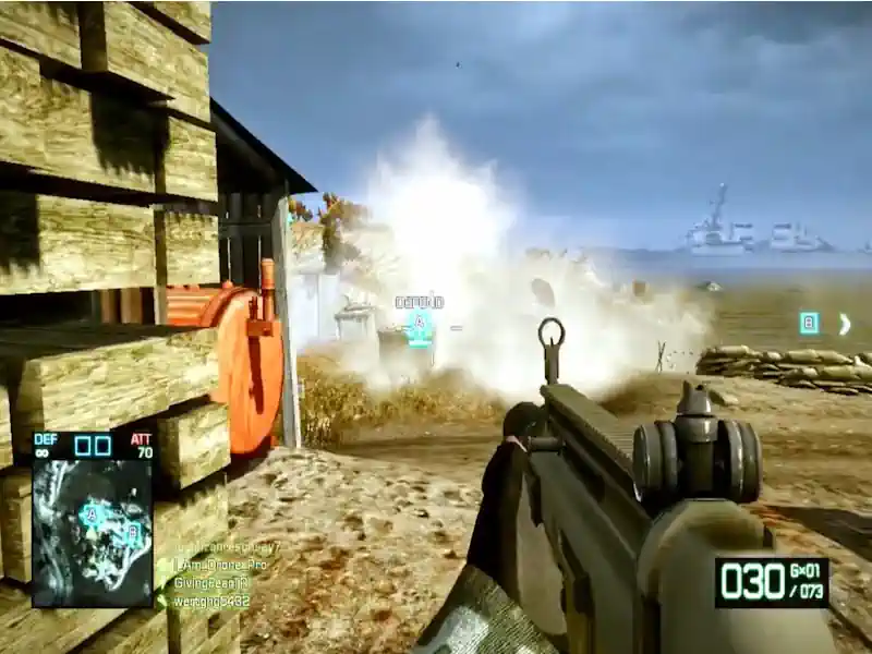 Modo multijugador de Battlefield: Bad Company 2 en PS3 con tanques y combate táctico en equipo